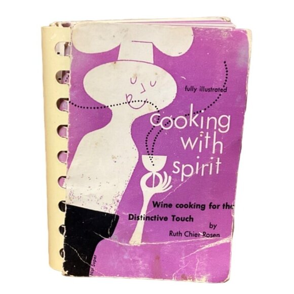 Cooking with Spirit Cookbook Ruth Chier Rosen Vintage Comb Binding - Picture 1 of 3